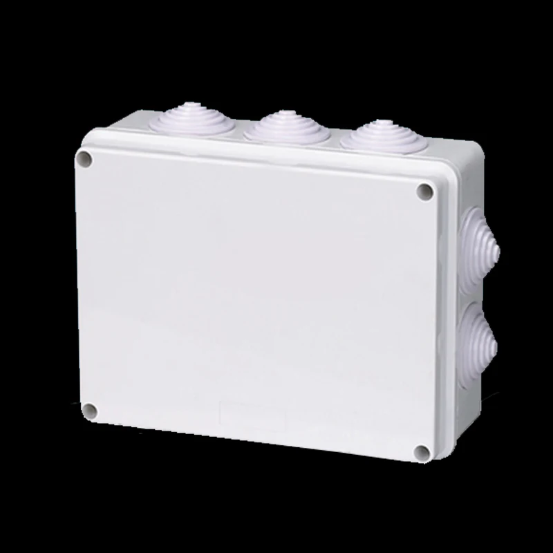 White ABS Plastic Waterproof Dust-proof Junction Box 36mm Open hole DIY Electrical Connection Outdoor Monitor Distribution box