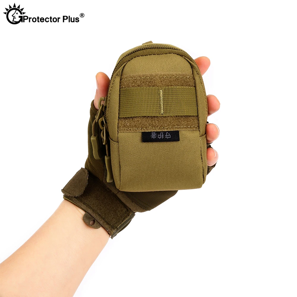 PROTECTOR PLUS Men Military Tactical Molle Bag 4.5 inches mobile phone Molle Accessories bag Outdoor Travel Camping Toolkit