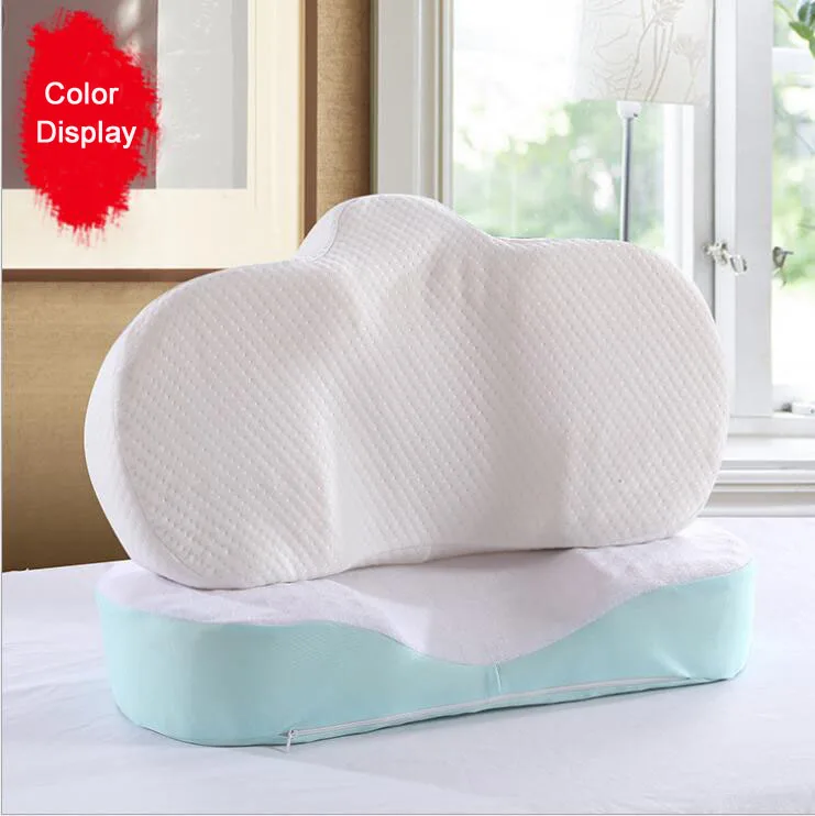 High Quality Memory Foam Anti Wrinkle Pillow Ergonomic Curve Improve Sleeping Pillows Perfect Concave Headrest Neck Support