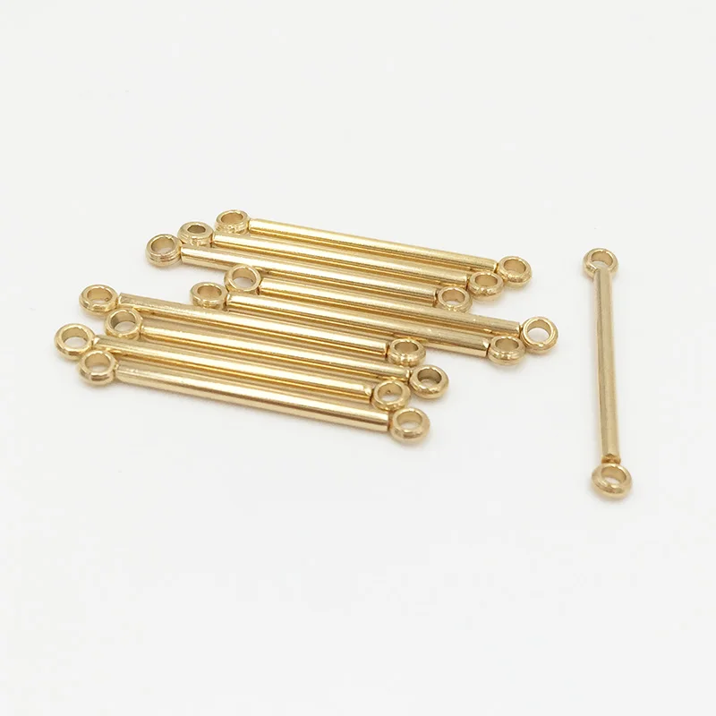 Stainless Steel 18K Gold Ear Components/Earring Connectors/Stick with Loops/DIY Earring Accessories/Hand Made/Earring Findings