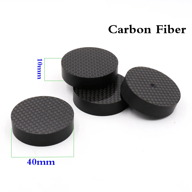 

8pcs Hifi audio 40mmX10mm Brancd New carbon Fiber Speaker Isolator Spike pad stand nase Amp cone speaker pad