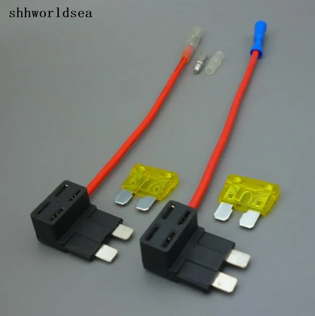 

shhworldsea 1pcs 20A Add Circuit Medium Blade Fuse Boxes Holder Fuse Adapter Tap Kit ACS ATO ATC Piggy Back