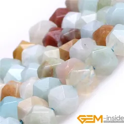 6mm 8mm 10mm 12mm AAA Grade Faceted Multicolor Amazonite Beads Natural Stone Beads DIY Loose Bead For Cambay Jewelry Making