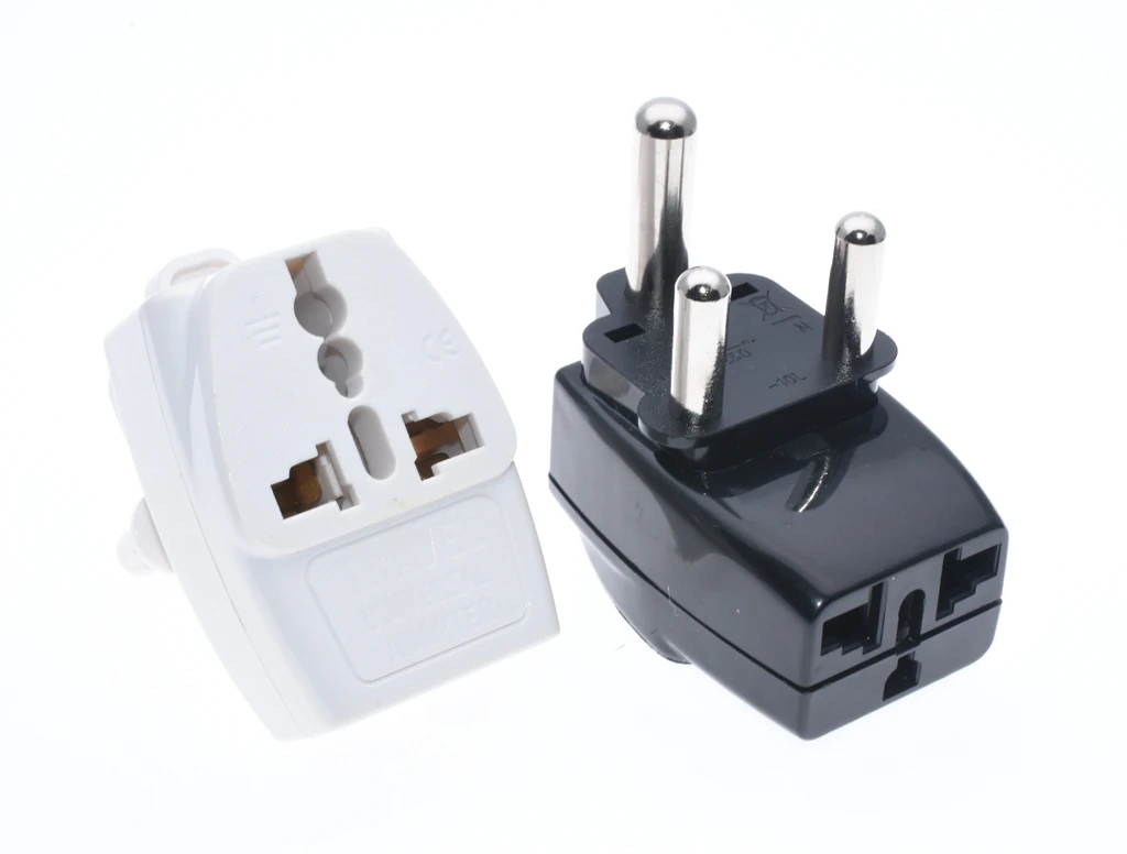 Wholesale Black 250V 15A copper Universal US UK AU SWISS ITALY EU to India Israel Nepal Power Plug Adapter Type M