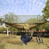 Portable High Strength Parachute Fabric Camping Hammock Hanging Bed With Mosquito Net Sleeping Hammock