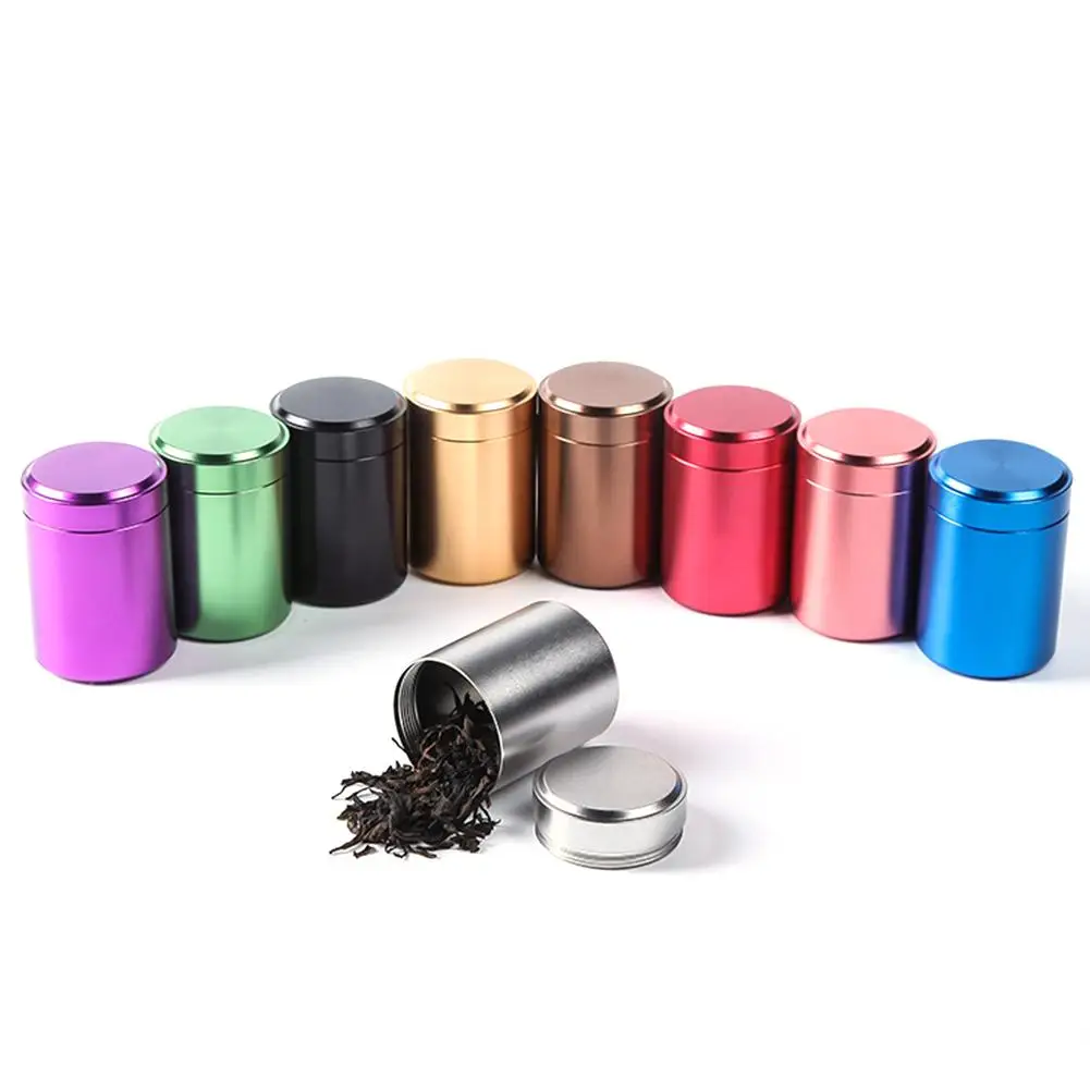 80ml Metal Aluminum Sealed Cans Portable Travel Tea Caddy Airtight Smell Proof Container Stash Jar