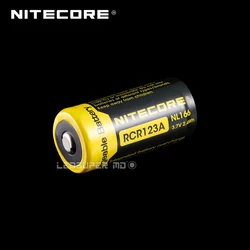 2 pezzi di Nitecore originale NL166 RCR123A batteria ricaricabile agli ioni di litio con 650mAh 3.7V 2.4Wh