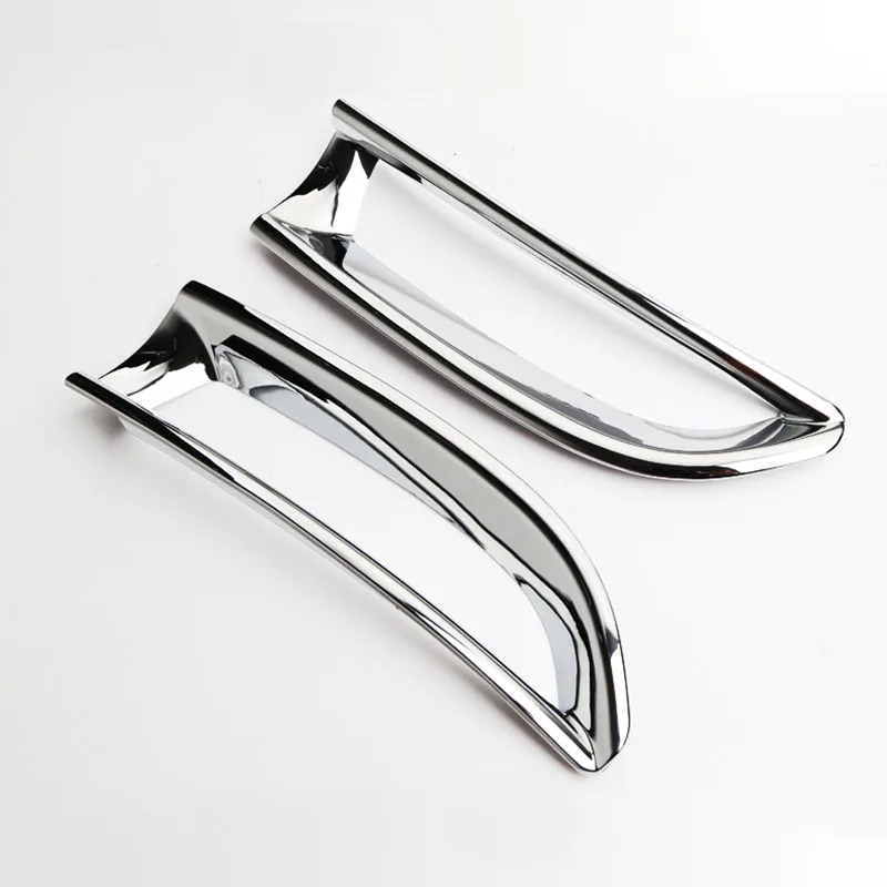 High quality For Honda CRV CR-V 2012 2013 2014 ABS Chrome back tail rear fog light lamp frame parts Car detector cover trim 2pcs