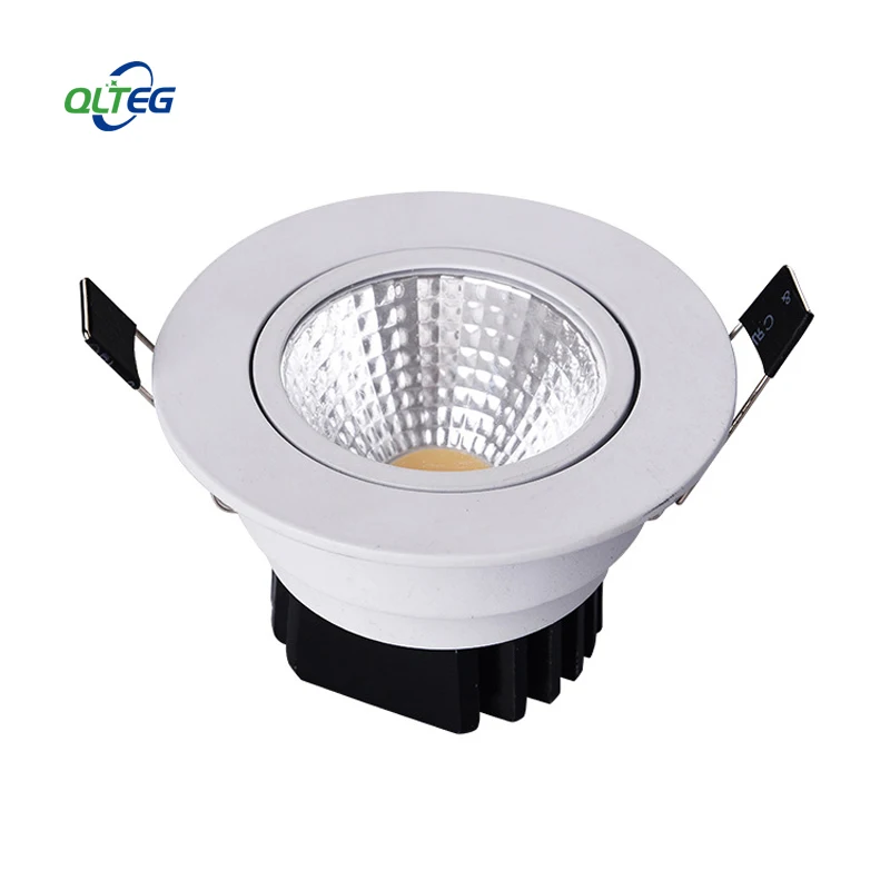 

QLTEG Dimmable Led downlight light COB Ceiling Spot Light 3w 5w 7w 12w DC12V ceiling recessed lamps Indoor Lighting 4000K