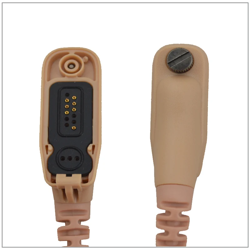 Walkie Talkie หูฟัง 2 สาย Beige การเฝ้าระวังชุดหลอดโปร่งแสงสำหรับ MOTOTRBO APX7000,XPR6500,XIR P8200,MTP6550,DP4800