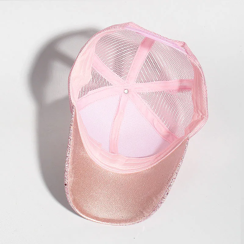 Spring Summer Child Sequin Net Cap Girls Sunscreen Baseball cap Boys Leisure Cap Student Hat Hip Hop Snapback For 2-8 Years old