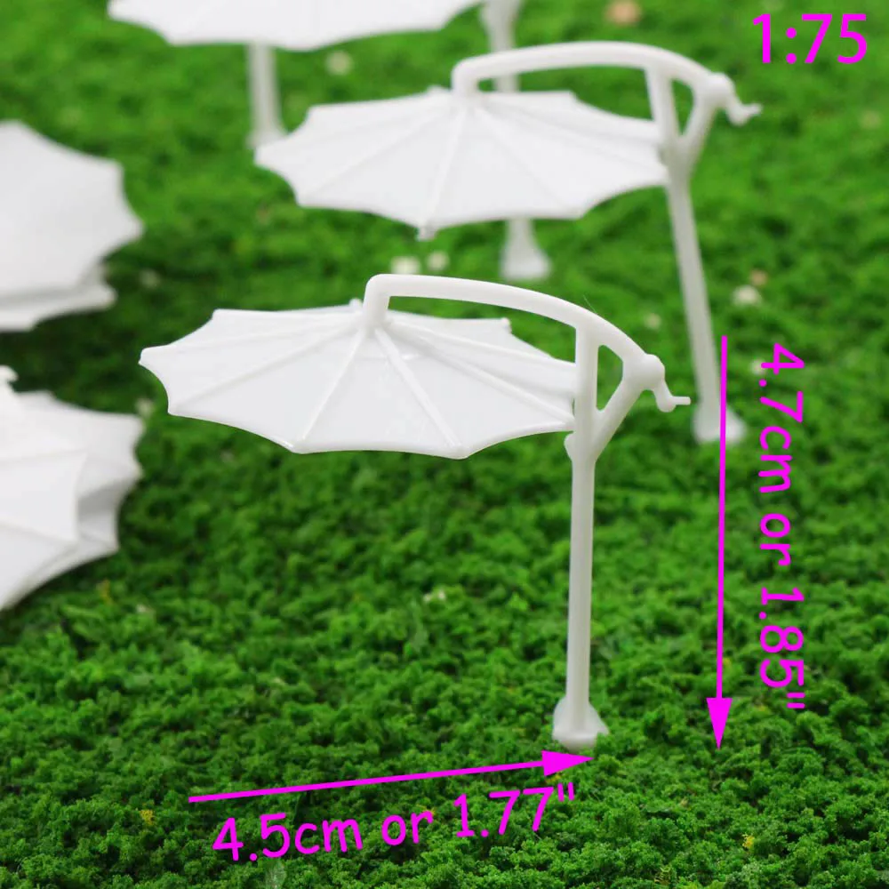 24pcs DIY parasol Model Railway Hanging Umbrella Gifts 1:75 1:100 1:150 1:200 OO TT N Z Scale TYS04 Raliway Building