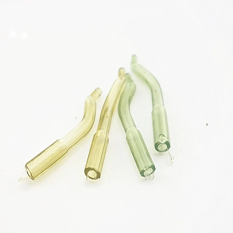 20pcs Carp Fishing Accessories Aligner Rubber Hook Sleeve Line Terminal Fishing Tackle Rig Swivel Brown / Green Color