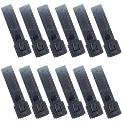 QingGear – lot de 12 Clips courts 3 pouces, Kydex OTW, noir, Clip tactique Durable, système MOLLE, sangle Malice