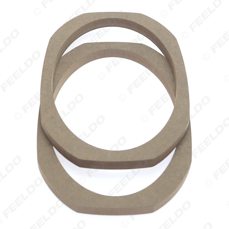FEELDO 2pcs/set 6x9 Universal Car/Bus/Boat Stereo Speaker Spacer Wooden Rings Bracket Holder Adapter Speaker Pads #6080