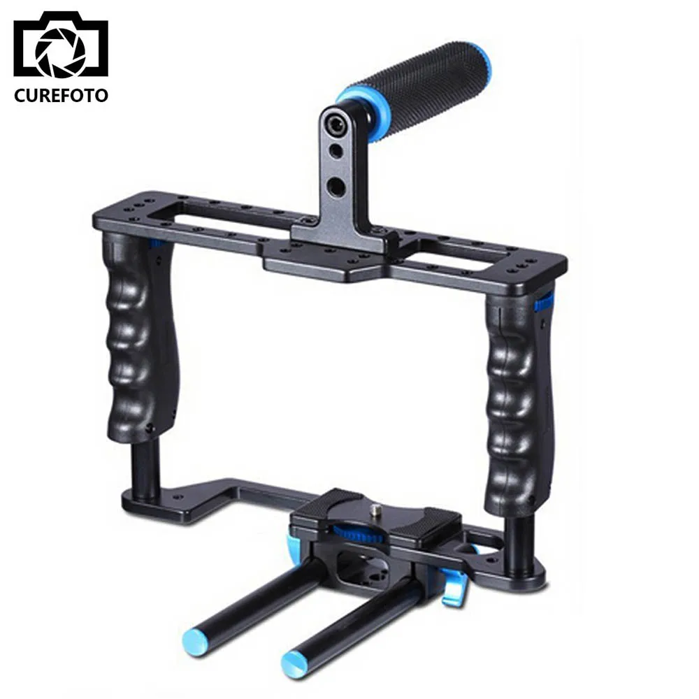 

Professional Aluminum DSLR Camera Movie Making Video Cage With 15mm Rod System For Canon Nikon Sony Pentax Olympus Panasonic