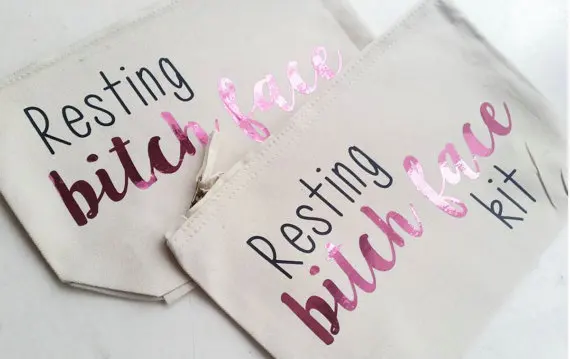 custom text Bridesmaid Makeup Gift Make Up comestic Lingerie Bags Bridesmaid, Maid of Honour Unique Gift for Bridal Party gifts