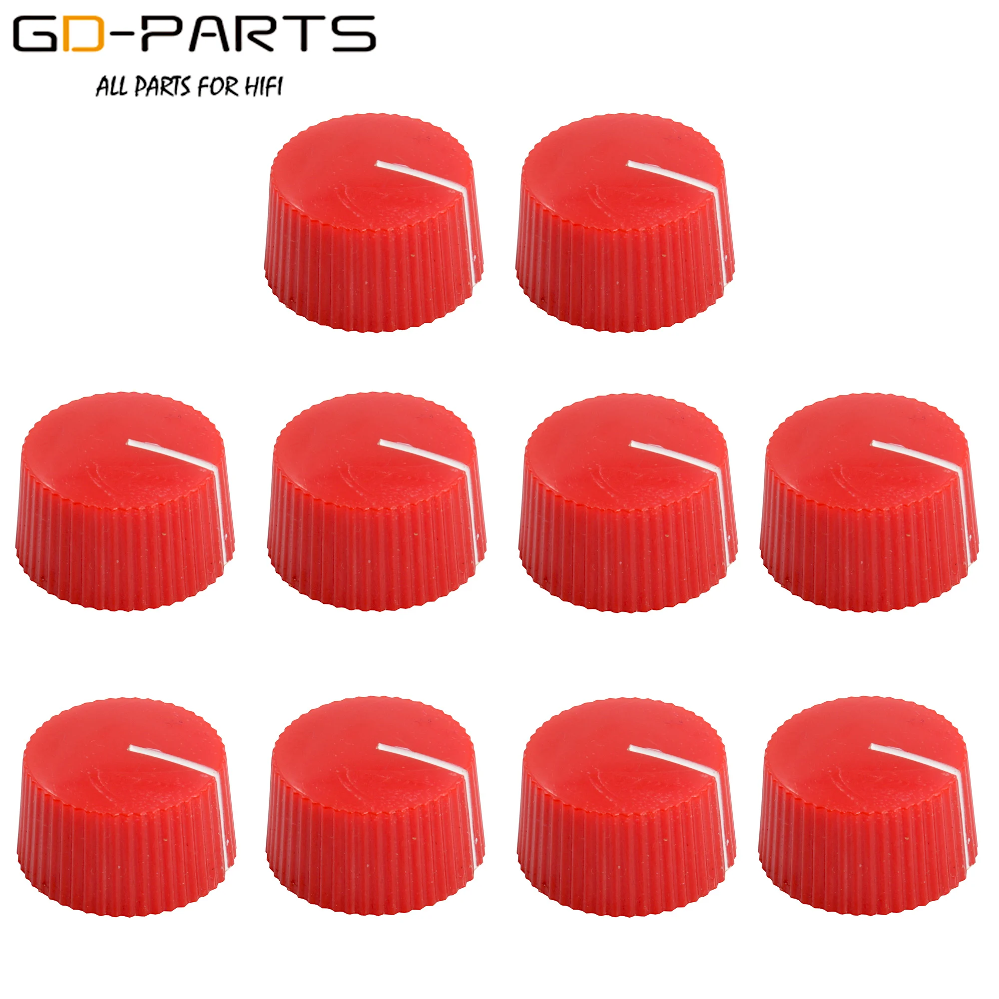 21x12 มม.พลาสติกโรตารี่ชุด Pointer ปุ่มปุ่ม 6.4mm 1/4 "สำหรับ Hifi เสียงกีตาร์ AMP pedal Overdrive Tone