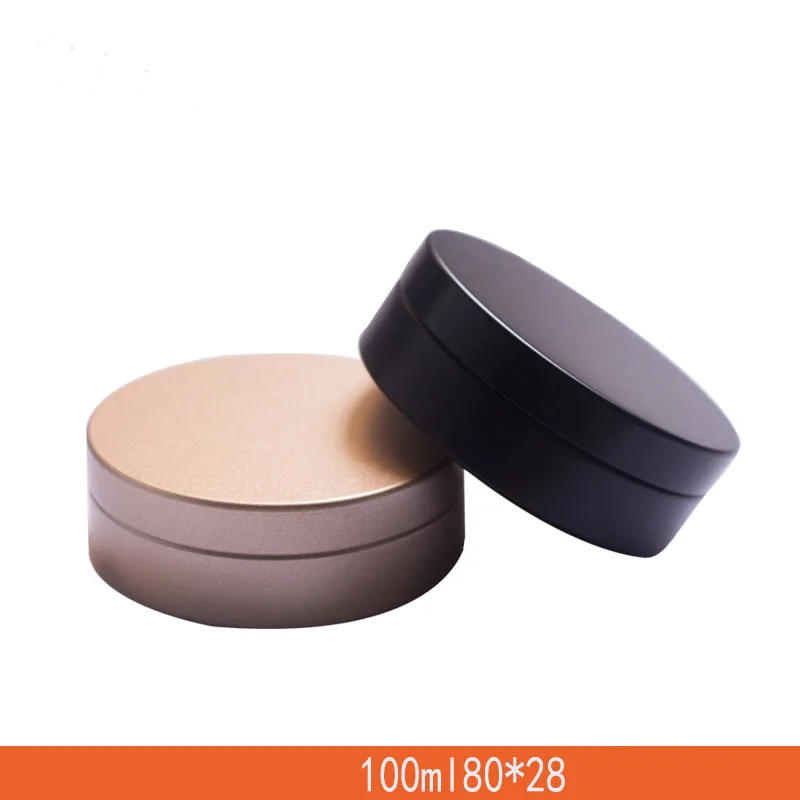 Dia 80mm Tin Cans Empty Aroma Candle Box Round Cosmetic Cream Jar Earphone Storage Box Frosted Gold 100ML Pomade Packing Pot