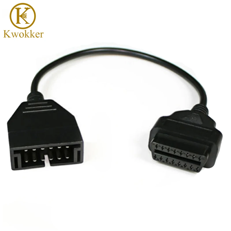 

KWOKKER OBD OBD2 Connector Cable For g-m 12 Pin Male to 16 Pin Female OBD 2 for Vehicle CNP Diagnostic Extension Cable 16 Pin