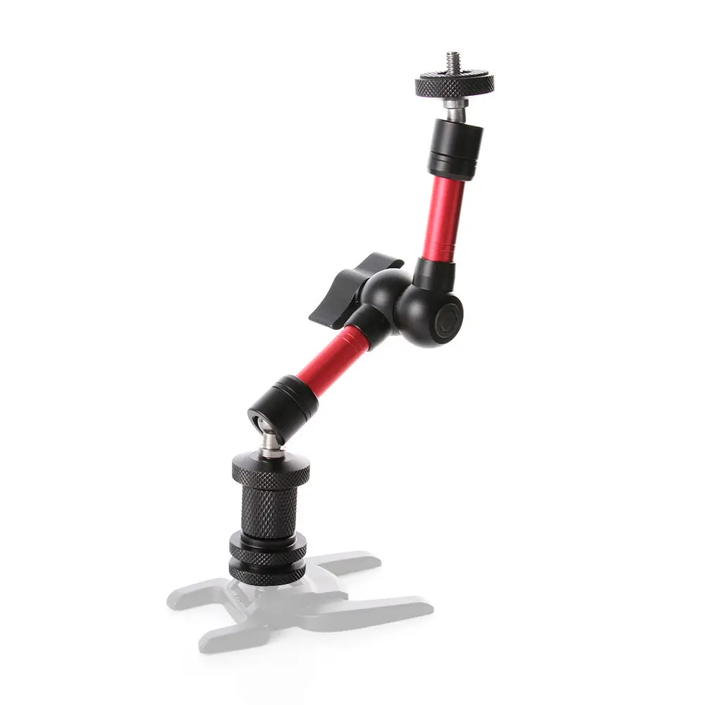 

FOTGA 7"Adjustable Friction Articulating Magic Arm Red with 1/4" Screw for DSLR Rig LCD Monitor LED Light