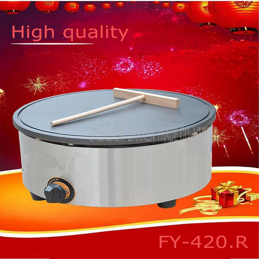 1PC FY-420.R Commercial gas shredded cake machine class ji furnace India roti prata machine pancake bread machine