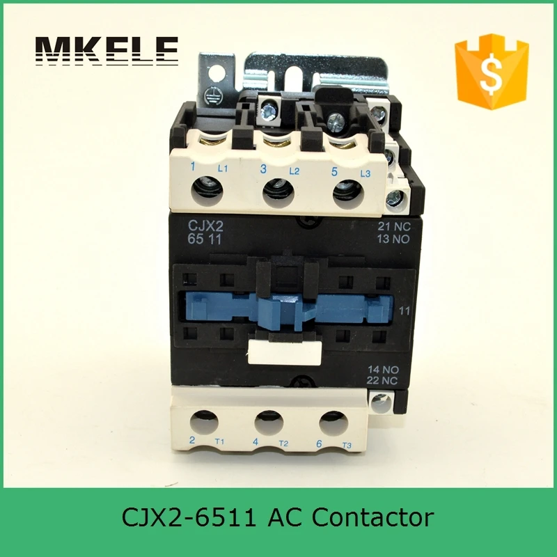 CJX2-6511 3P+NO+NC 65a silver contactor 3 phase 380V 220V 110V 48V 36V electrical  ac contactor with high reputation