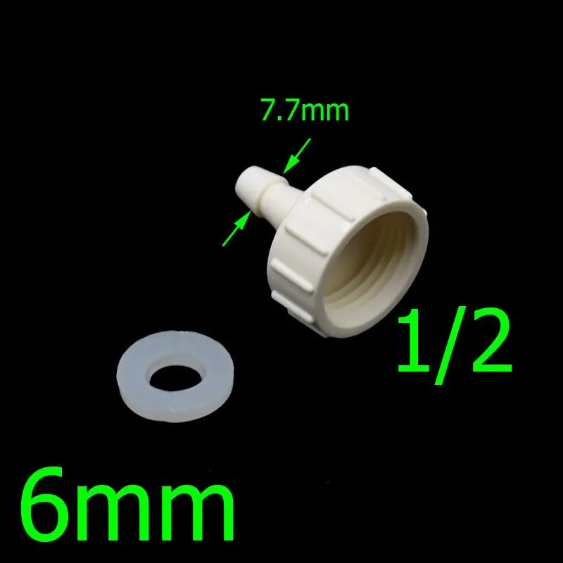 Female 1/2 to 4mm 6mm 8mm 10mm 12mm 14mm 16mm 20mm 25mm hose connector 1/4 3/8 1/2 hose barbed adapter 2PCS