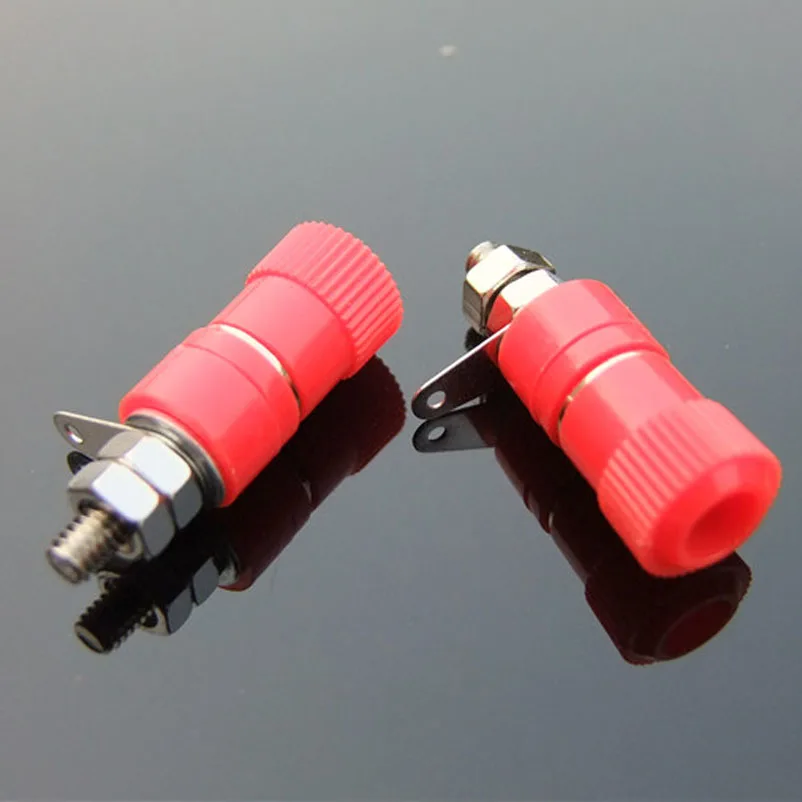 Red/ Black 4MM Female Banana Plug ABS 4mm Connector Grounding Column Instrument Sound Collocation Model DIY Banana Plug JS-910B