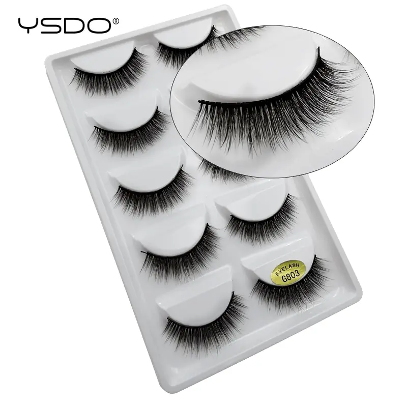 3/5 Pairs 3D Mink False Eyelashes, Natural Look