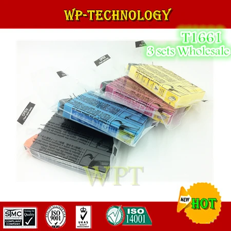 

12PK Compatible ink cartridge suit for T1661 -T1664 series ,suit for Epson ME-10 ME-101 etc , 3 sets