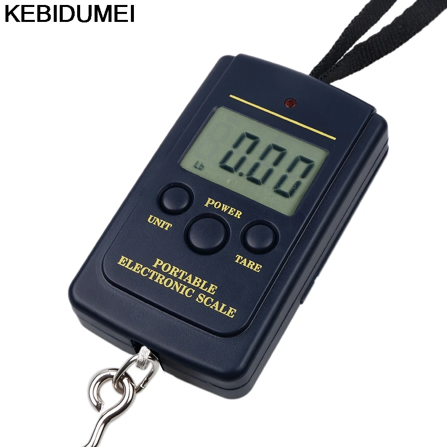 Electronic Luggage Scale 40kg/0.01g Mini Fishing Travel Weighting Suitcase Scale Hook Hanging Scale