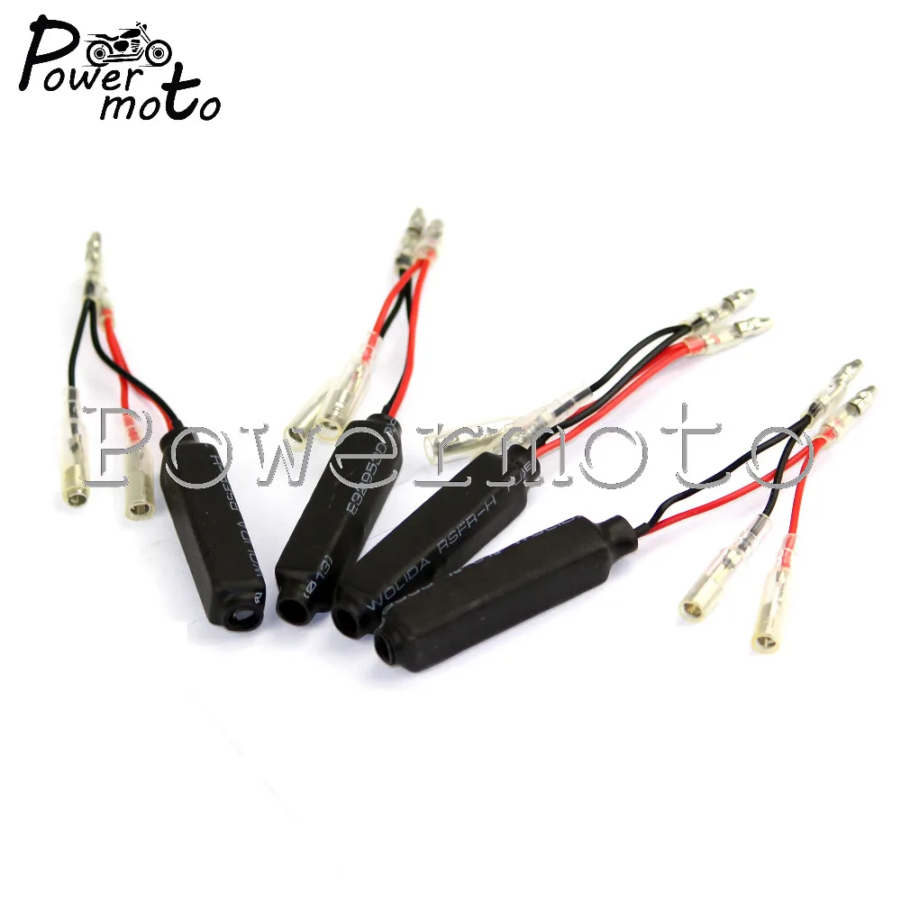 4PCS 12V Motorcycle Universal Turn Signal Light Indicator LED Load Resistor Flasher Adapter Solution Not Flash Or Fast Flash