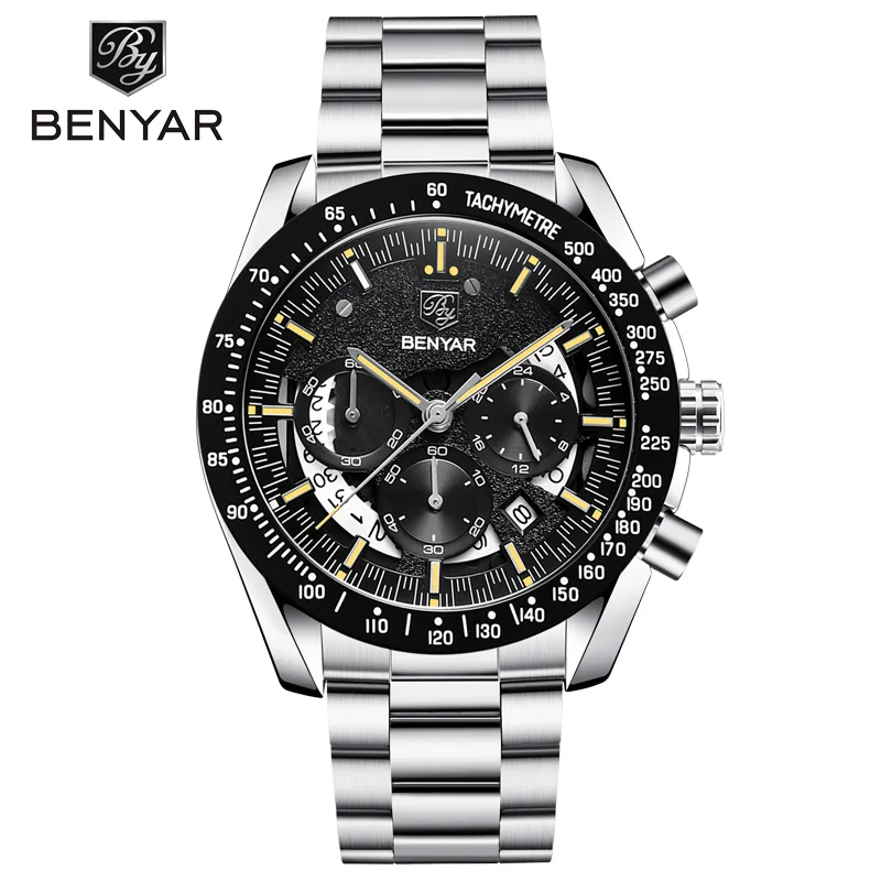 BENYAR Men\'s Watches Quartz Wristwatch Mens Watches Top Brand Luxury Watch Men Sport Military Watch Men Chronograph Reloj Hombre