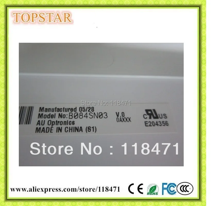 شاشة عرض LCD صناعية مقاس 8.4 بوصة B084SN03 V0 تستخدم في منتج متوسط PM8000