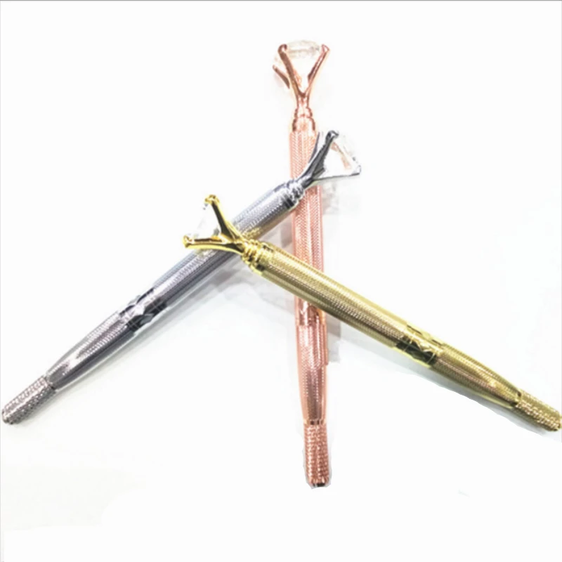 Eyebrow Manual Pen Microblading Tattoo Machine For Permanent Makeup 3D Eyebrow Lip Embroidery Munsu Tebori With Crystal Diamond