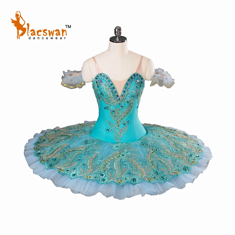 Aqua Blue Queen of the Dryads Variation Classical Ballet Tutu Costume Professional for Kids BT819