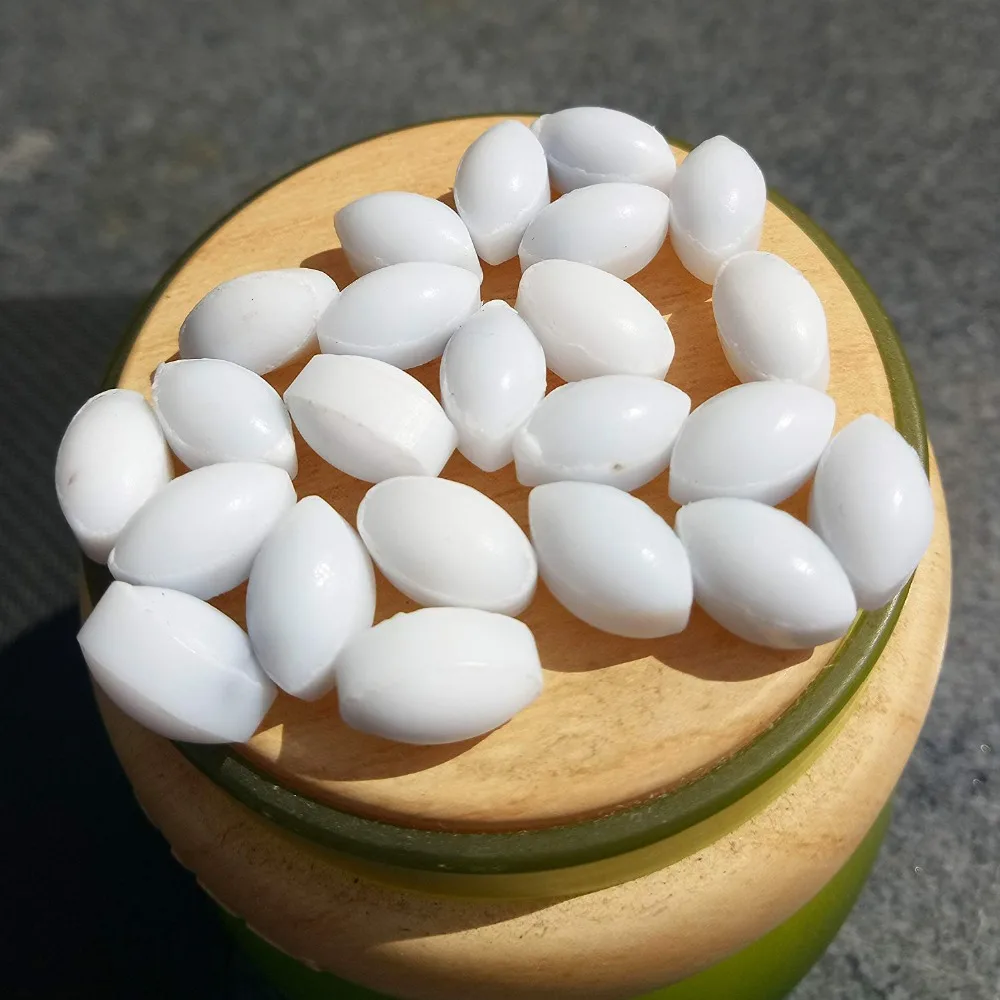 Magnetic Stirrer Stir Bar PTFE Magnetic Mixer Stir Bars , Olive shape , A6x10mm , 10PCS