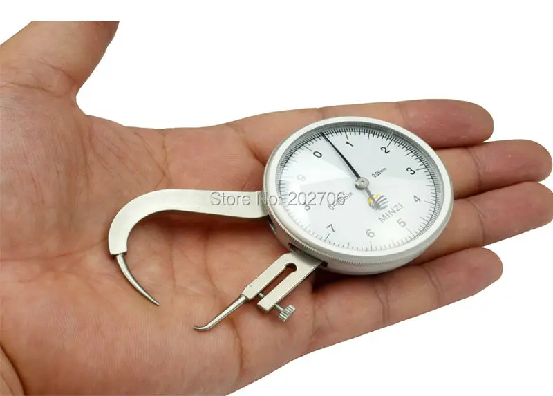 Drop  shipping 0-10mmx45mm dial thickness gauge tester meter dial caliper gauge 0-10mm 0.05mm Dial Snap Gauge Caliper