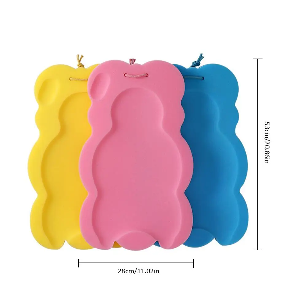 Portable Baby Bath Holder Non-slip Bed Infant Shower Sponge Cushion Cartoon Bath Mat Newborn Baby Shower Nets Bath Spport Pad