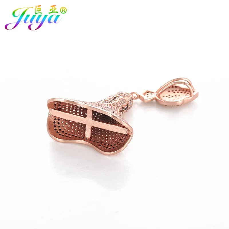 Juya DIY Women Fashion Pearls Tassel Sweater Necklace Making Accessories Cubic Zirconia Floating Suspension Connectors