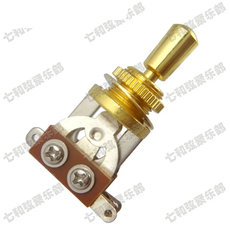 

1Pcs Gold 3 Way Electric Guitar Pickup Toggle Switch Selector Toggle Switch With Brass Material Tip Knob Cap Guitar Accessories