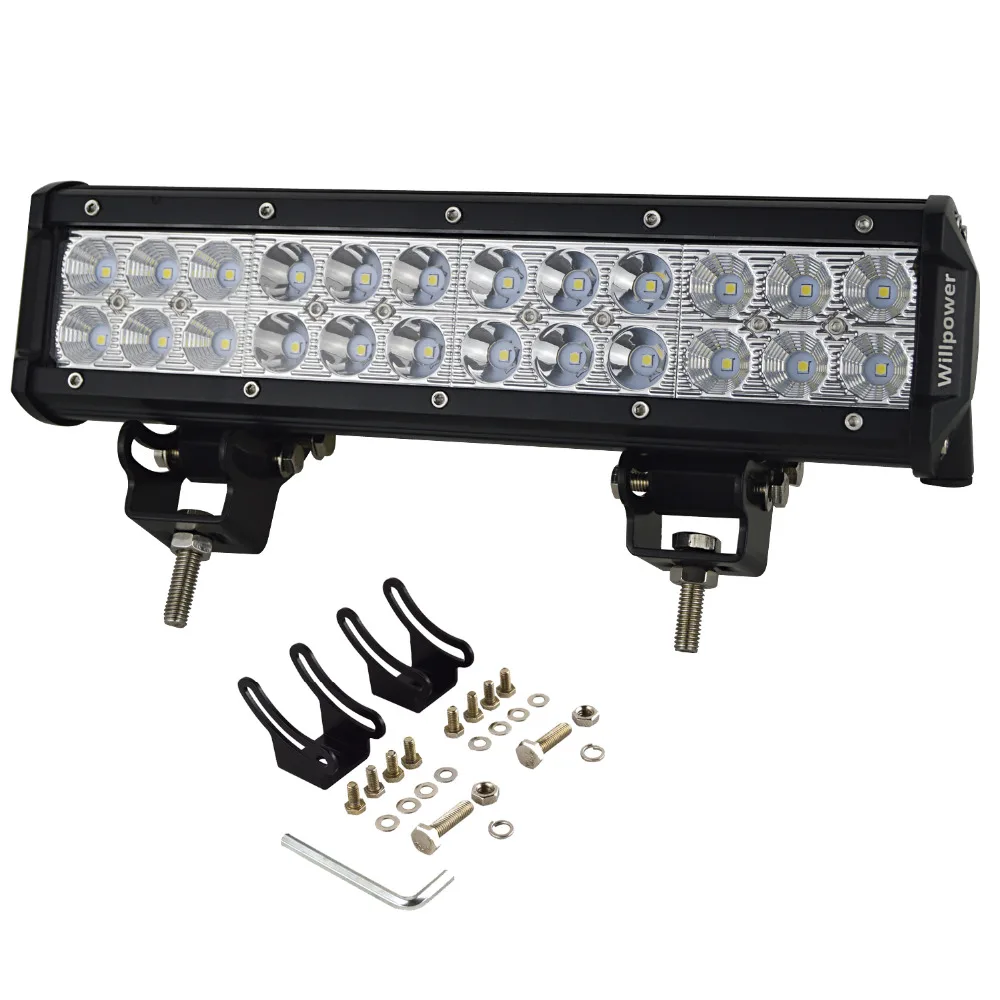 Auxtings 12inch 72W Led light bar double rows movable bracket IP67 waterproof 12'' LED light bar offroad for truck 12V 24V 4WD