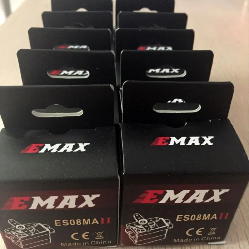 10Pcs EMAX ES08MA II 12g/ 2.0kg Mini Metal Gear Servo for RC Helicopter Car FPV Fixed Wing Airplane Copter Accessories