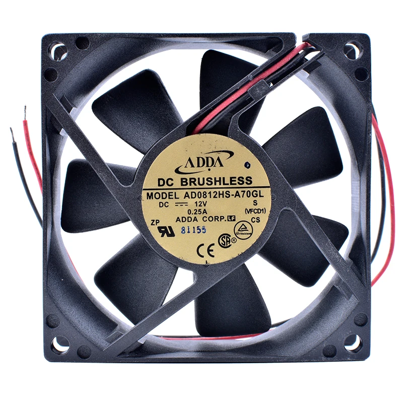 COOLING REVOLUTION AD0812HS-A70GL 8cm 80mm fan 8025 12V 0.25A Brand new original 2 line air volume chassis cooling fan