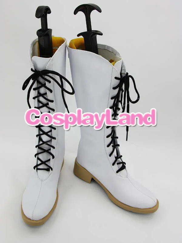 Amnesia Heroine White Cosplay Boots Shoes Anime Party Cosplay Show Boots Custom Made for Adult Women Shoes