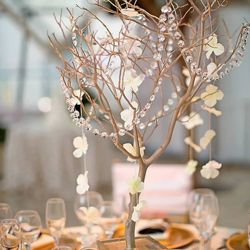 Guirnalda octogonal de cuentas de cristal acrílico, cortina, ventana, puerta, boda, fiesta, pasillo, decoración de fondo, 1 rollo de 10M