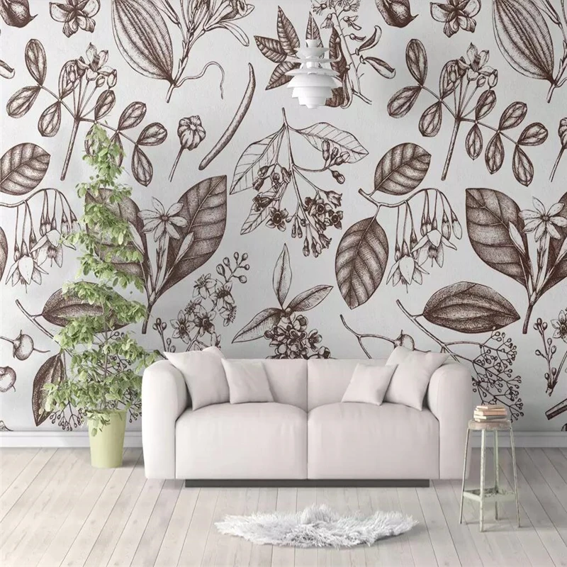 

Decorative wallpaper series Vector sketch flower vector pattern background wall painting