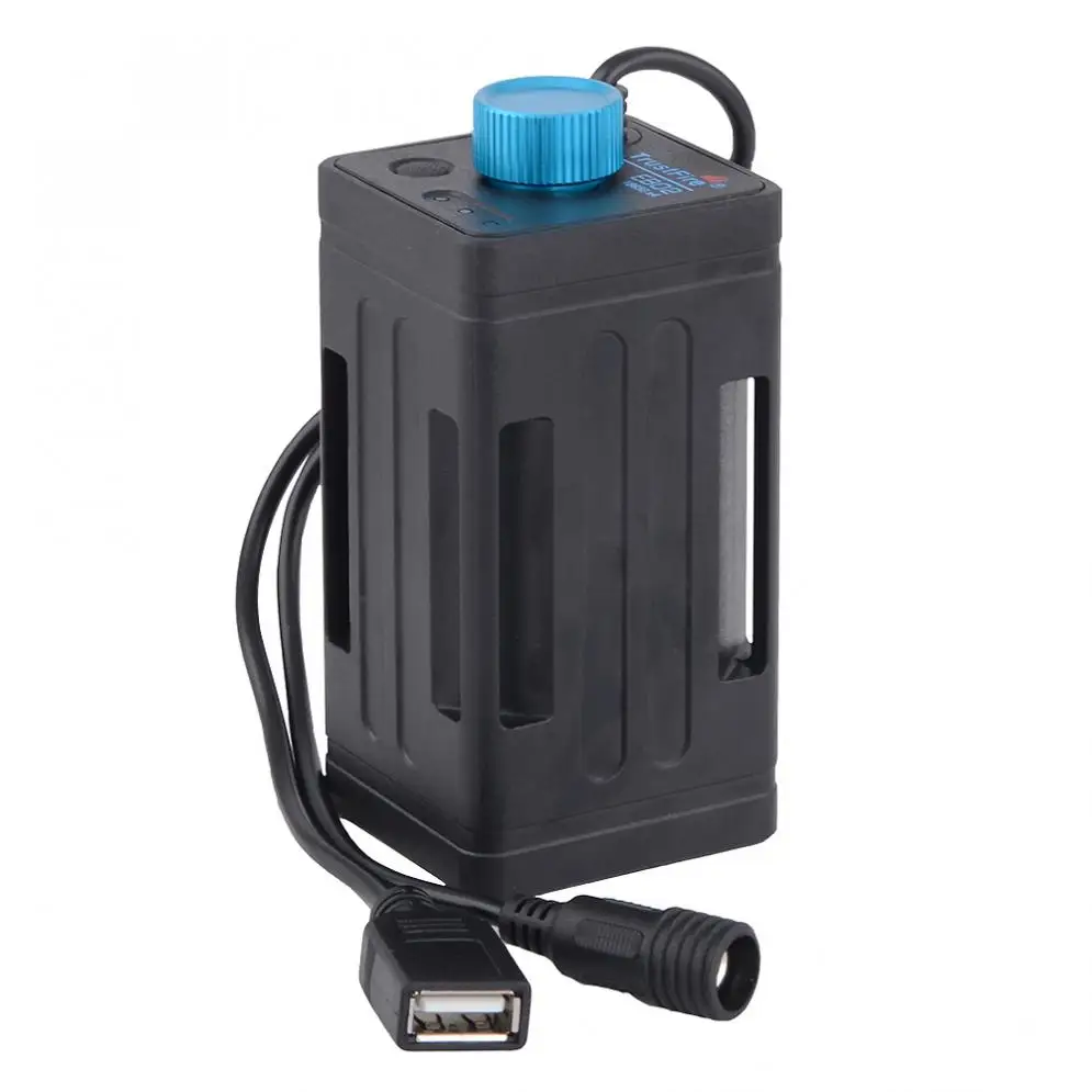 Przenośna praktyczna wodoodporna obudowa baterii Box z interfejsem USB wsparcie 4x18650 bateria do roweru LED Light