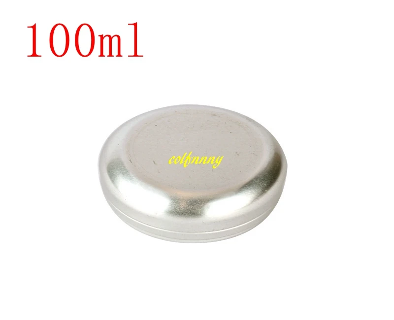 20pcs/lot Free shipping 100ml Aluminum soap box Earphone storage box tin Cream container jar